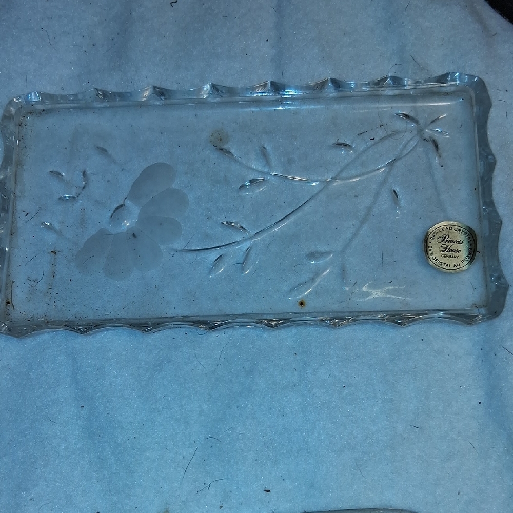 Elegant Clear Glass Vanity Tray